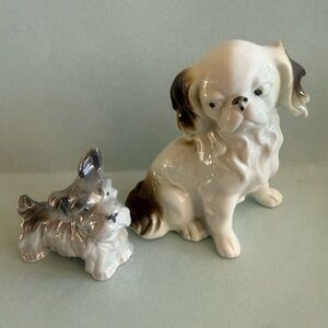 Ceramic Dog Figurines Set